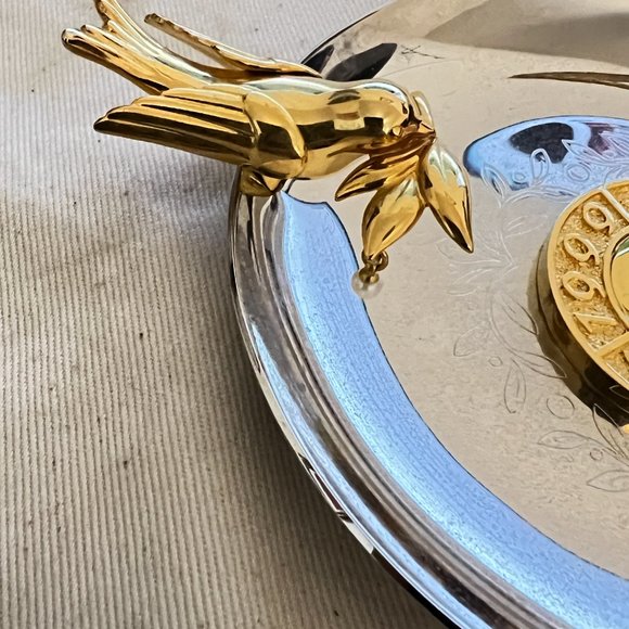 $999 Authentic MIKIMOTO 1999 Limited Edition Pearl Silver Tone Jewelry Tray - Picture 8 of 11